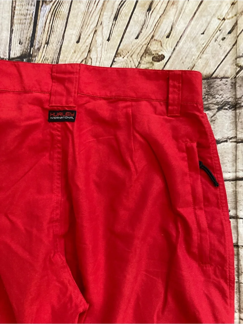 NWT men’s HURLEY international red utility cargo relaxed fit pants size 32 x 32
